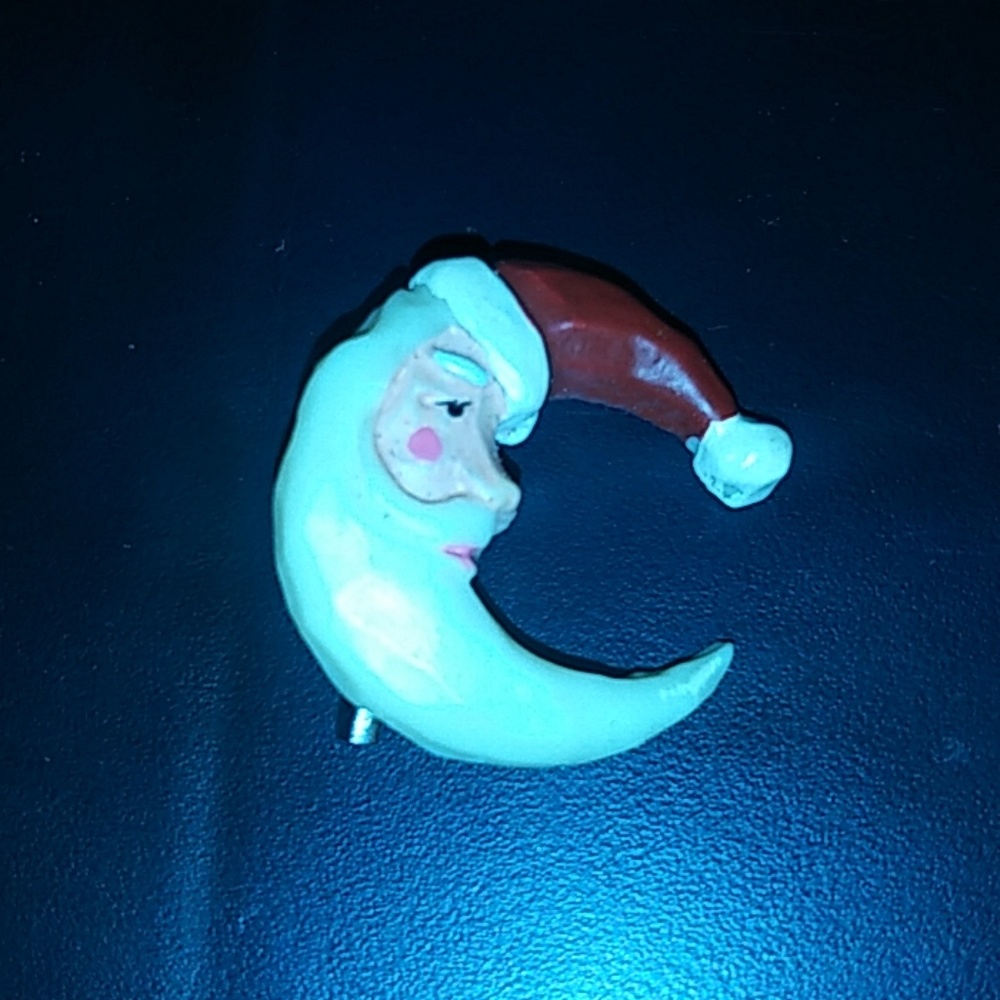 Christmas Brooch Santa Claus Pin 🎅 Handcrafted